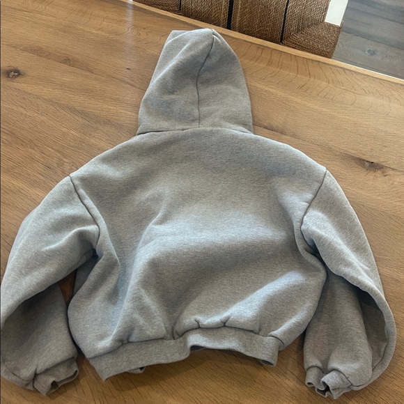 Fear of God Gray Hoodie with Red Text - Picture 2 of 5